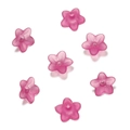 Dettaglio di perle a mughetto in acrilico magenta opaco per la creazione di gioielli - 50 Pezzi/Confezione (9*9,5 mm/Diametro foro 1,2 mm) circa 6,5 g / Rosso rosa