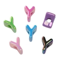Dettaglio di perline colorate a forma di Y in acrilico per la creazione di gioielli DIY - Colori casuali (5 pezzi/confezione) / Lettera Y