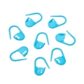 Lot de 8 marqueurs de mailles bleu ciel en plastique pour projets de crochet et tricot - Petit / Bleu