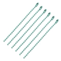 Macro detail of mint green metal ball chains with connectors for DIY keychains and tags - 9.5CM / Lake Green