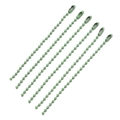 Green metal bead chain set with secure connectors for DIY keychains and labels - 9.5CM / Green