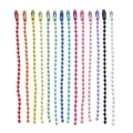 Colorful 10cm metal ball chains with connectors for DIY keychains and tags - 9.5CM / Mixed Random