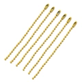 Detail of yellow ball bead chains with secure metal connectors for DIY tag fasteners - 9.5CM / Orange