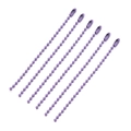 Set of seven purple metal ball chains with secure connectors for DIY keychains and tags - 9.5CM / Purple