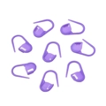 Set of 8 purple plastic stitch markers for DIY knitting and crochet tools - Small / Purple