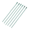 Close-up of mint blue metal bead chains with secure connectors for DIY keychains - 11.5CM / Lake Green
