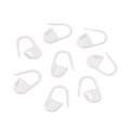 Set of eight white plastic stitch markers for knitting and DIY crochet yarn projects - Small / White