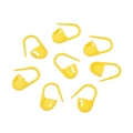 Set of 8 bright yellow plastic safety stitch markers for DIY knitting and crochet crafts - Small / Yellow
