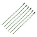 Detail of light green ball chains with metal connectors for DIY keychain accessories - 11.5CM / Green
