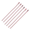 Detail of pink metal bead chains with matching connectors for DIY keychains and jewelry - 11.5CM / Pink