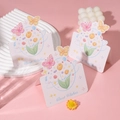 Set di biglietti d'auguri floreali con farfalle e tulipani e testo Best Wishes - Farfalle in Fiore / 9.8x13.6