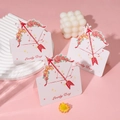 Dreiteiliges Set weißer Grußkarten mit Blumendekor und Lovely Day Schriftzug - Cupidos Pfeil / 9.8x13.6