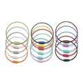 Colorful steel wire keychains with assorted candy-colored coatings and screw connectors - Mixed Random