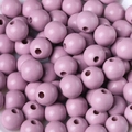 Perles en bois lilas mat de 16 mm avec trou pour la création de bijoux artisanaux - Violet / 16mm