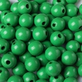Perles rondes en bois vert de 16mm avec finition lisse pour la création de bijoux DIY - Vert / 16mm