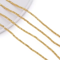 Strands of gold-plated flat disc hematite beads with hammered texture for DIY jewelry - (1x2.5mm/Hole 1mm) 1 Strand / Matte Gold