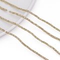 DIY golden hematite disc spacer beads for handmade bracelet and necklace jewelry crafting - (1x2.5mm/Hole 1mm) 1 Strand / Matte KC Gold