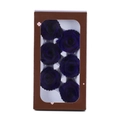 Preserved rose gift set featuring six deep blue roses in a brown window gift box - Six Deep Blue-purple Flowers (approximately 5-6 Cm In Diameter) / 1 Box