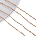 Roségoldene Hämatitperlen mit quadratischen Facetten für DIY-Schmuck und Armbänder - (1x2.5mm/Loch 1mm) 1 Strang / Glänzendes KC-Gold