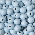Perles rondes en bois bleu clair 16mm avec finition lisse pour bijoux artisanaux - Rose bonbon / 16mm