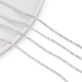 Poliertes Silber Hämatit Abstandsperlen für DIY-Schmuckherstellung und Armbänder - (1x2.5mm/Loch 1mm) 1 Strang / Mattes Silber