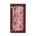 Set of 6 preserved Morandi pink rose heads in a window display gift box for DIY - Six Pink Flowers (approximately 5-6 Cm In Diameter) / 1 Box