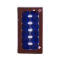 Deep blue preserved roses bouquet in a 12-piece gift box with clear display window - 12 Deep Blue Flowers (approximately 3-4 Cm In Diameter) / 1 Box