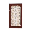 Preserved white roses gift set with 12 handcrafted pieces in a dark windowed box - 12 White Flowers (approximately 3-4 Cm In Diameter) / 1 Box