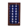 Preserved flower gift set with 24 deep blue rose heads in a windowed brown box - 24 Deep Blue Flowers (approximately 2-3 Cm In Diameter) / 1 Box