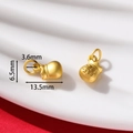 Sand gold lucky money bag charms with Fu character engraving for DIY jewelry making - Fortune Bag (AC4548) / 13.5x10mm