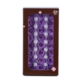 Preserved purple rose gift box with 24 flowers and transparent window display - 24 Purple Flowers (approximately 2-3 Cm In Diameter) / 1 Box