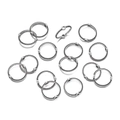 Anneaux de cadre perle en argent antique torsadé avec double trou pour bijoux DIY - Argent Antique