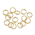 Cadres de perles en alliage doré avec texture torsadée et doubles trous pour bijoux DIY - Or