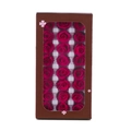 Preserved rose gift box with 24 deep pink roses in a brown window display case - 24 Rose-red Flowers (approximately 2-3 Cm In Diameter) / 1 Box
