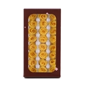 Preserved rose gift box featuring twenty-four vibrant yellow roses in window packaging - 24 Yellow Flowers (approximately 2-3 Cm In Diameter) / 1 Box