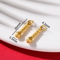 Golden Buddhist cylinder pendant with mantra engraving for DIY jewelry making - Top Scholar Brush (AC4548) / 26x5.5mm