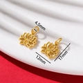 Golden lotus charm for DIY bracelets with detailed size specifications: 17mm x 12mm - Hollow Lotus (AC4548) / 1 Piece/Approx 2-4g (12x17mm)