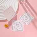 Mini square gift card with rose gold Love You foil lettering and heart leaf border - Love Style