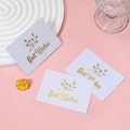 Elegant light purple mini gift card with gold stamped Best Wishes and floral design - Pearl White Best Wishes Theme