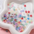 Mélange de perles abacus 3x6mm en verre translucide aux couleurs de bonbons pour bijoux - Perle Rondelle en Verre (AC4486) / Pack de 100 / Mélange Aléatoire / 3*6.5mm