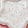 Détail de perles de verre blanc translucide 3x6mm pour la création de bijoux DIY - Perle Rondelle en Verre (AC4486) / Pack de 100 / Blanc / 3*6.5mm