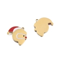18k gold plated stainless steel Santa Claus pendant for DIY jewelry making - Santa Claus Letter G Style