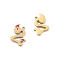 18k gold plated stainless steel Santa Claus charm pendant for DIY Christmas jewelry - Santa Claus Letter Z Style