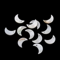 Macro shot of natural mother of pearl moon charms with iridescent luster for DIY jewelry - Moon (Large)