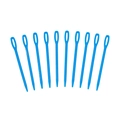 Set of 10 large eye plastic sewing needles for yarn stitching and kids DIY crafts - Blue