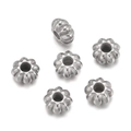 Zilveren bloemvormige roestvrijstalen kralen voor het maken van DIY-sieraden - Stijl 16 (Pompoenpatroon) / 5 Stuks / Staalkleur