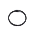 Mattschwarzer Metall-Bindering mit Klappmechanismus für DIY-Schlüsselanhänger - 24,5 mm / Elektrophoretisches Schwarz