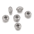 Set van zes zilveren roestvrijstalen afstandhouders met getextureerde afwerking voor sieraden - Stijl 19 (Textuur Patroon) / 5 Stuks / Staalkleur