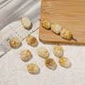 Hars kralen in leeuwenkop-stijl met vintage textuur voor DIY sieraden en hoesjes - Leeuw / 10 Stuks Verpakking / Amber Wit