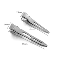 Silver duckbill hair clips in 45mm and 55mm sizes for DIY craft and styling - 4.5CM / Single Prong Clip